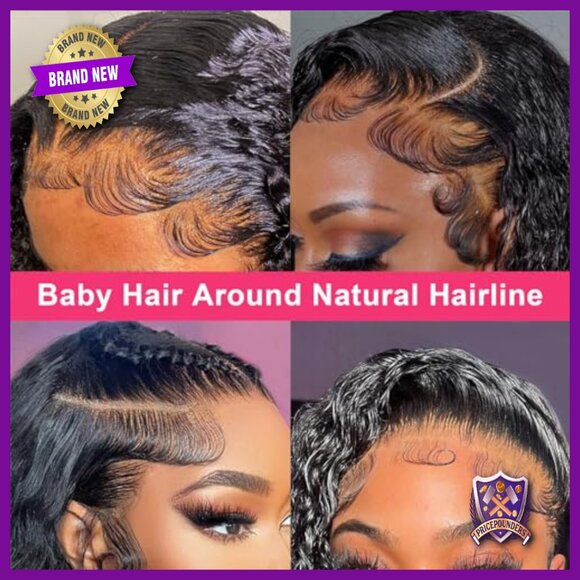 30 Inch Deep Wave Lace Front Wig Human Hair 13x6 Glueless 180% Density main image 4